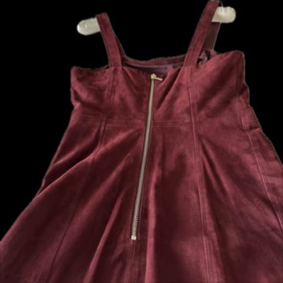 NWT INTERMIX Swede Burgundy Wine colour designer Dress size 2 - Picture 4 of 15